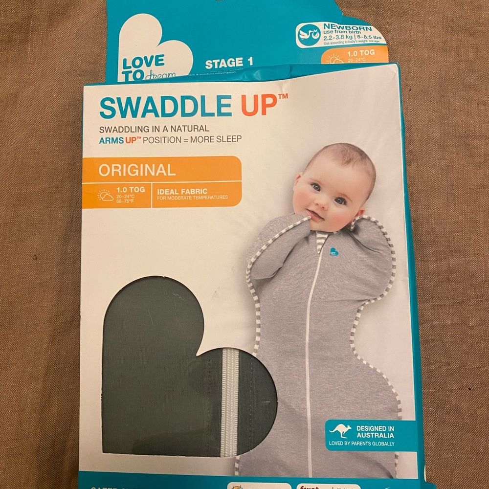 NWT Love to Dream Swaddle Up Newborn, Olive Green
